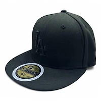Kids Los Angeles Dodgers Black on New Era 59FIFTY Fitted Hat
