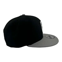 Youth Las Vegas Raiders Black and Gray Basic New Era 9FIFTY Snapback Hat