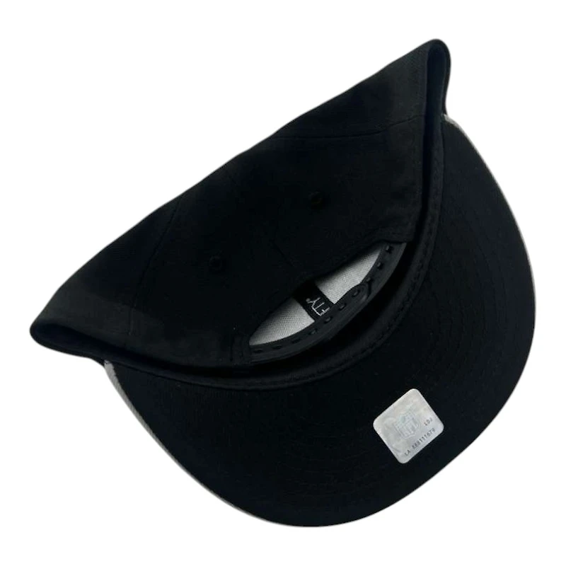 Youth Las Vegas Raiders Black and Gray Basic New Era 9FIFTY Snapback Hat