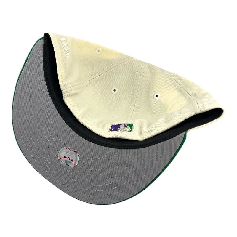 Los Angeles Dodgers Chrome and Green with Purple LA 40th Anniversary Patch Grey UV New Era 59FIFTY Fitted Hat