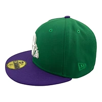 Baltimore Orioles Kelly Green and Purple 1966 World Champions Patch Grey UV New Era 59FIFTY Fitted Hat