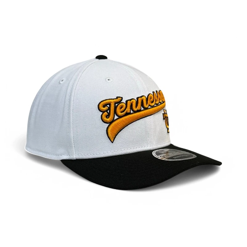 Tennessee Volunteers White and Black Double Script New Era 9SEVENTY Adjustable Hat