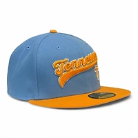 Tennessee Volunteers NCAA Blue and Orange Double Script New Era 59FIFTY Fitted Hat