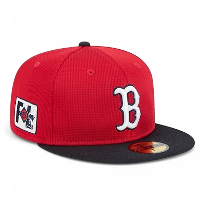 Boston Red Sox and Navy 2025 Spring Training Patch New Era 59FIFTY Fitted Hat