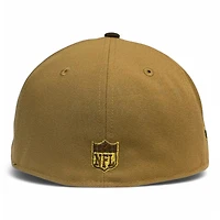 Detroit Lions Wheat and Brown 60 Seasons Patch Gray UV New Era 59FIFTY Fitted Hat