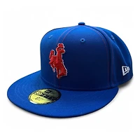 Wyoming Cowboys Royal Blue and Red NCAA New Era 59FIFTY Fitted Hat