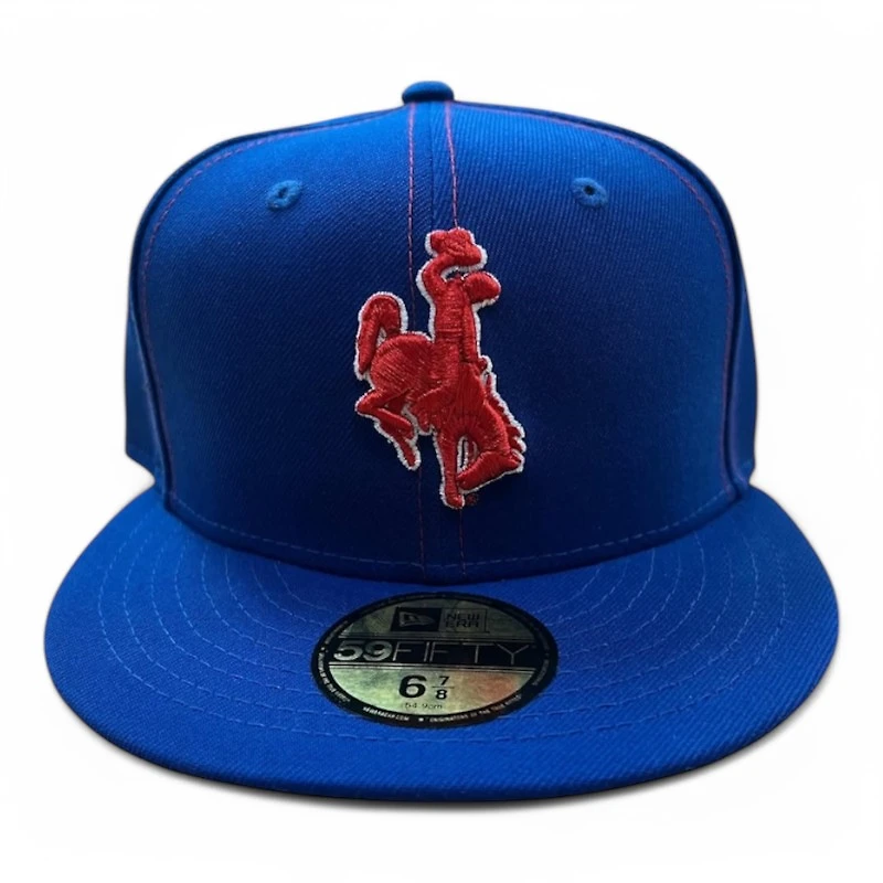 Wyoming Cowboys Royal Blue and Red NCAA New Era 59FIFTY Fitted Hat