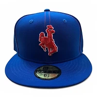 Wyoming Cowboys Royal Blue and Red NCAA New Era 59FIFTY Fitted Hat