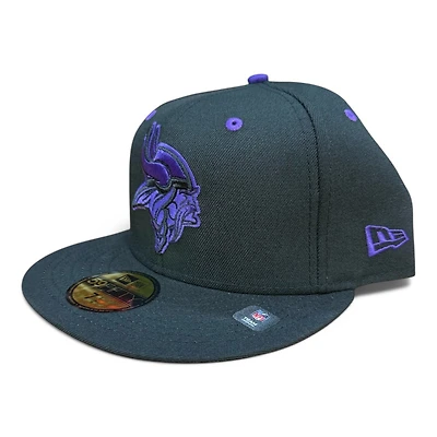 Minnesota Vikings Black and Purple UV New Era 59FIFTY Fitted Hat