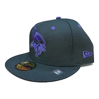 Minnesota Vikings Black and Purple UV New Era 59FIFTY Fitted Hat