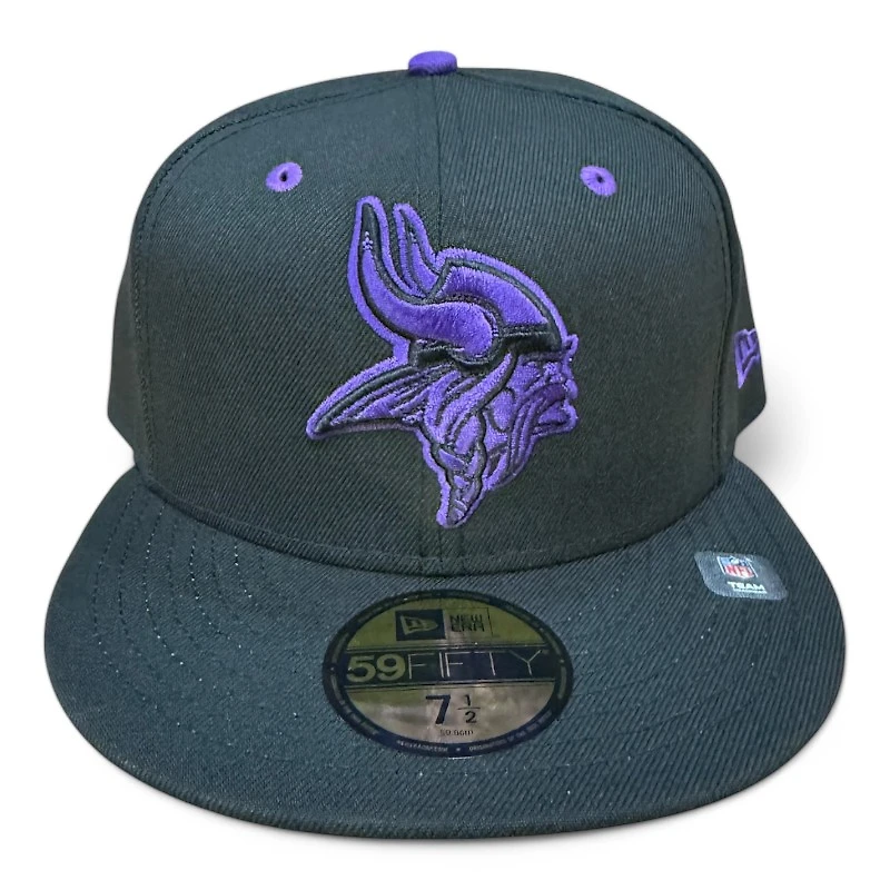 Minnesota Vikings Black and Purple UV New Era 59FIFTY Fitted Hat