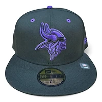 Minnesota Vikings Black and Purple UV New Era 59FIFTY Fitted Hat