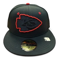 Kansas City Chiefs Black and Red UV New Era 59FIFTY Fitted Hat