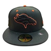 Denver Broncos Black and Orange UV New Era 59FIFTY Fitted Hat