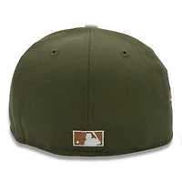 Kansas City Athletics Olive and Light Bronze 100 Seasons Patch Gray UV New Era 59FIFTY Fitted Hat