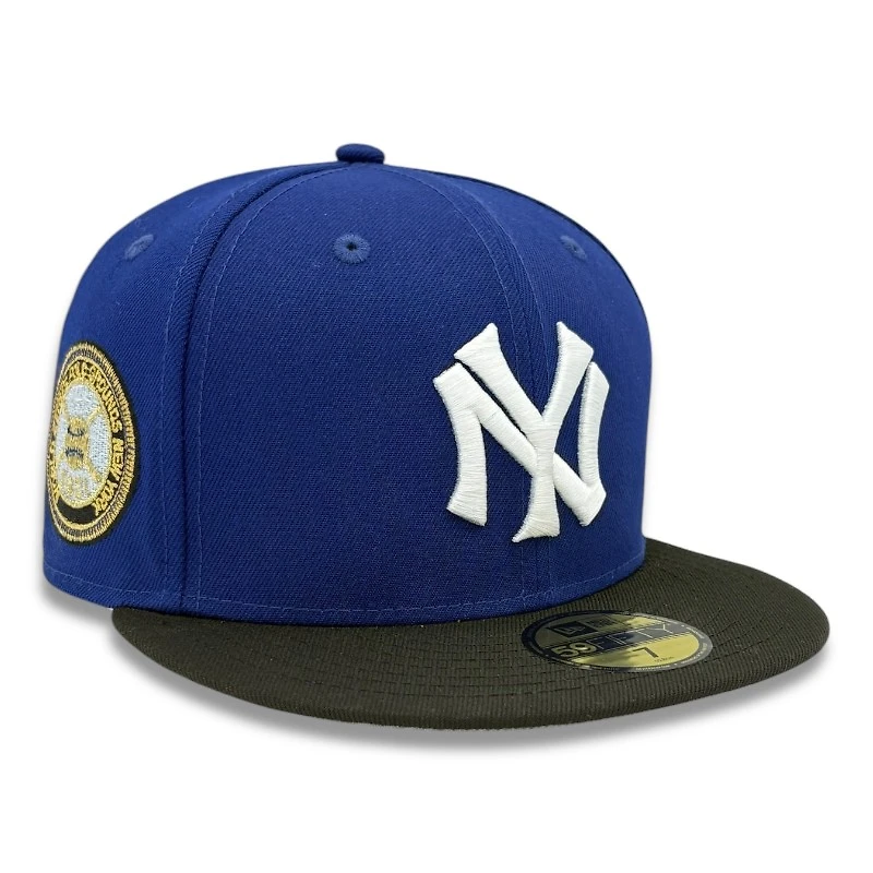 New York Yankees Dark Royal Blue and Black 1921 WS Patch Gray UV Era 59FIFTY Fitted Hat