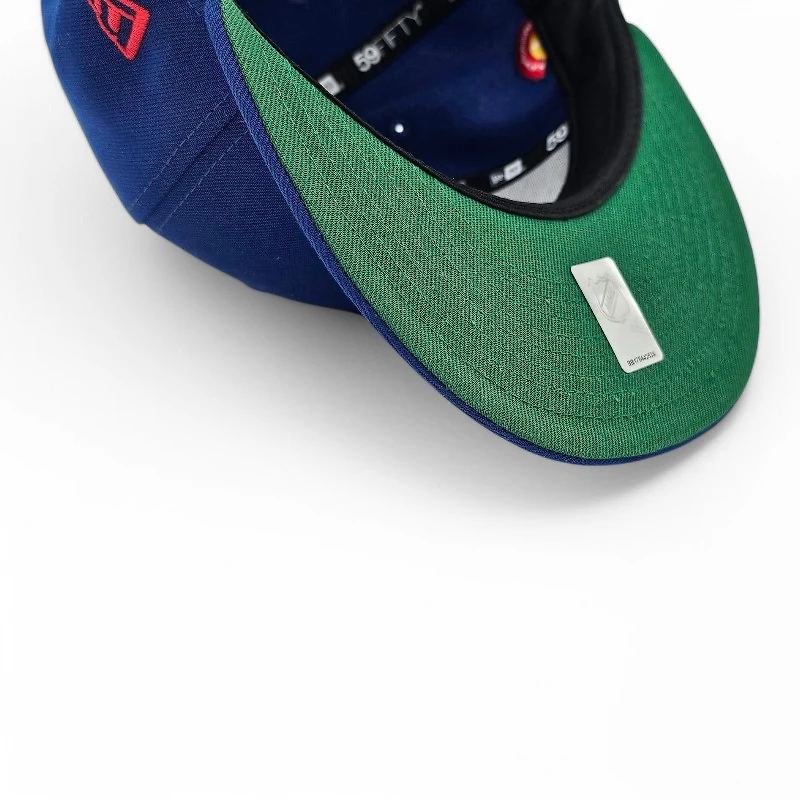 Colorado Rockies NHL Royal Leon the Lab Flag Patch Grey UV New Era 59FIFTY Fitted Hat