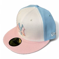 New York Yankees Pink and Blue Doscientos Gray UV Era 59FIFTY Fitted Hat