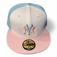 New York Yankees Pink and Blue Doscientos Gray UV Era 59FIFTY Fitted Hat