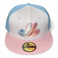 Montreal Expos Pink and Blue Doscientos Gray UV New Era 59FIFTY Fitted Hat