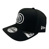 Los Angeles Dodgers Black and White Cursive D Logo New Era 9FIFTY A-Frame Snapback Hat