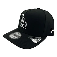 Los Angeles Dodgers Black and White Basic LA Logo New Era 9FIFTY A-Frame Snapback Hat