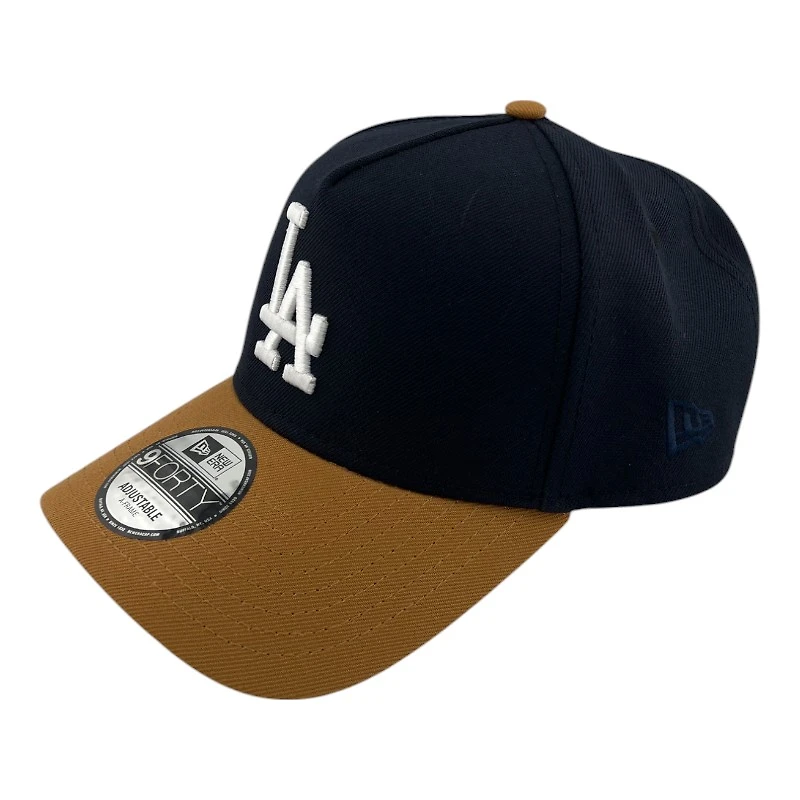 Los Angeles Dodgers Navy and Bronze 40th Anniv Patch New Era 9FORTY A-Frame Snapback Hat