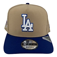 Los Angeles Dodgers Camel Brown and Royal 40th Anniv Patch New Era 9FIFTY A-Frame Snapback Hat
