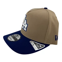 Los Angeles Dodgers Camel Brown and Royal 40th Anniv Patch New Era 9FIFTY A-Frame Snapback Hat