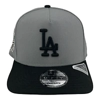 Los Angeles Dodgers Storm Gray and Black 100th Anniv Patch New Era 9FIFTY A-Frame Snapback Hat