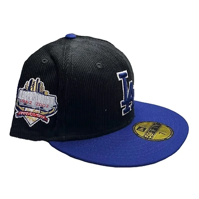 Los Angeles Dodgers Black Cord 2T Royal Blue 40th Patch Gray UV 59FIFTY Fitted Hat