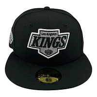 Los Angeles Kings Black Chevy Logo Crown Patch Grey UV 59FIFTY Fitted Hat