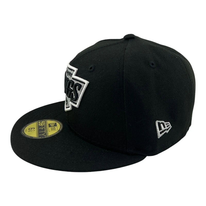Los Angeles Kings Black Chevy Logo Crown Patch Grey UV 59FIFTY Fitted Hat