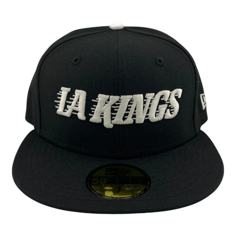 Los Angeles Kings Black Script Grey UV 59FIFTY Fitted Hat