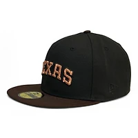 Texas Rangers Black and Brown 1995 ASG Patch Green UV New Era 59FIFTY Fitted Hat