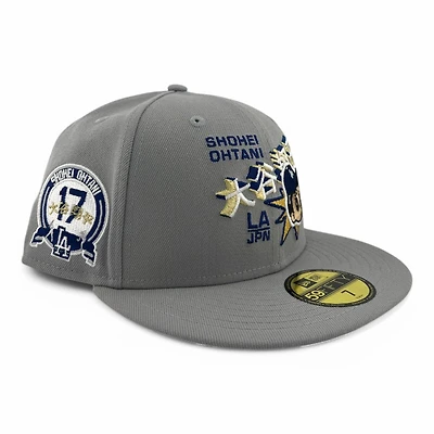 Los Angeles Dodgers Gray "SHO-Time Collection" 17 Patch UV New Era 59FIFTY Fitted Hat