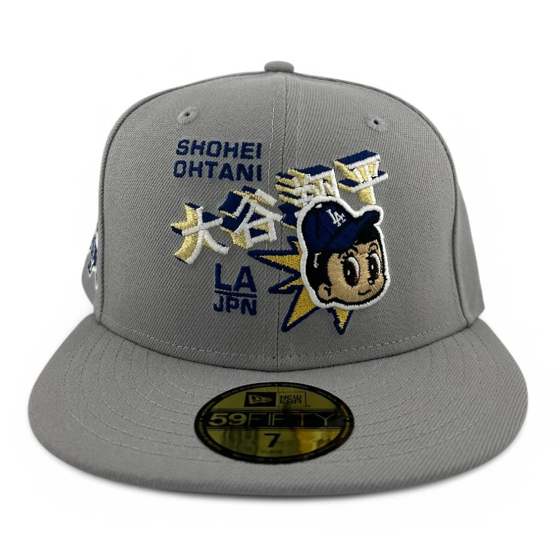 Los Angeles Dodgers Gray "SHO-Time Collection" 17 Patch UV New Era 59FIFTY Fitted Hat