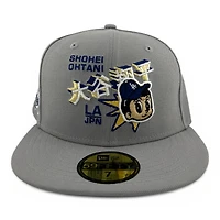 Los Angeles Dodgers Gray "SHO-Time Collection" 17 Patch UV New Era 59FIFTY Fitted Hat