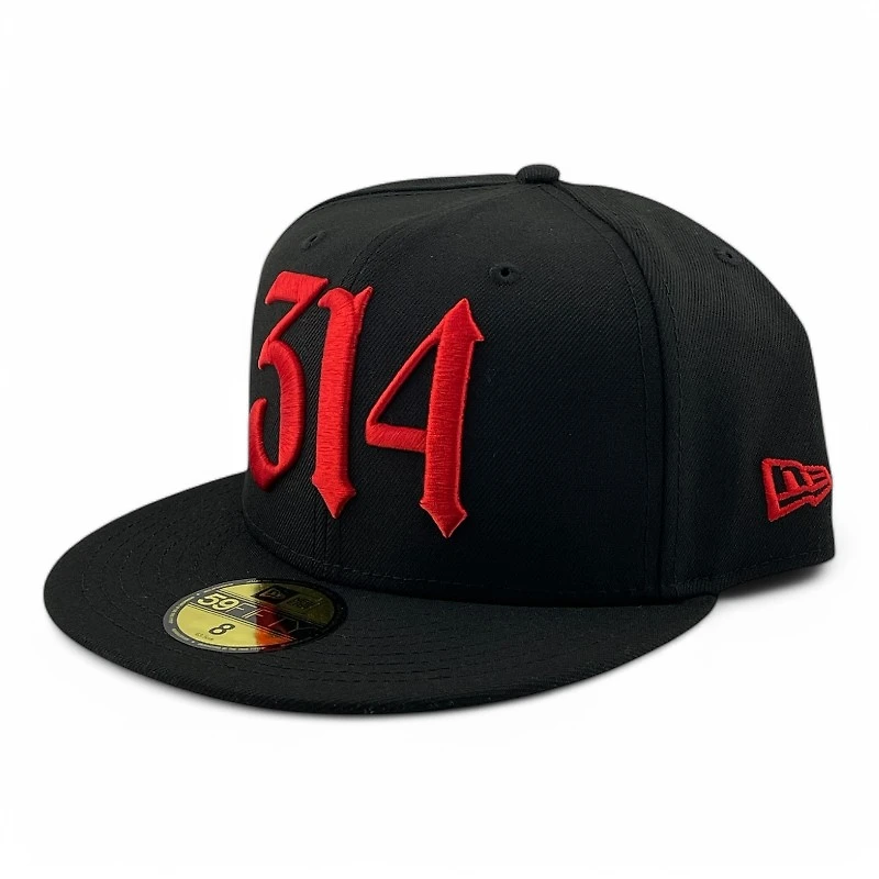 St. Louis Cardinals Black and 314 STL Logo UV New Era 59FIFTY Fitted Hat