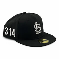 St. Louis Cardinals and White 314 Logo Patch UV New Era 59FIFTY Fitted Hat