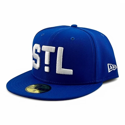 St. Louis Cardinals Royal Blue and White STL Logo UV New Era 59FIFTY Fitted Hat