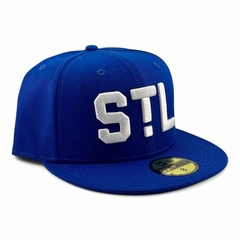 St. Louis Cardinals Royal Blue and White STL Logo UV New Era 59FIFTY Fitted Hat