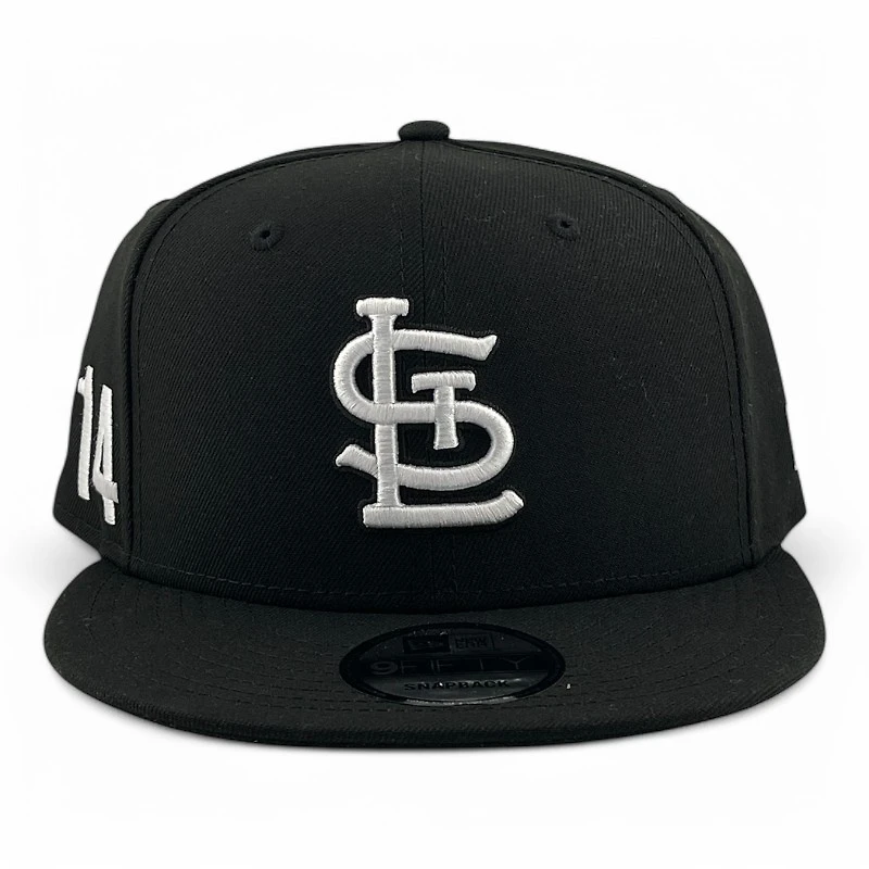 St. Louis Cardinals Black and White 314 Logo Patch Black UV New Era 9FIFTY Snapback Hat