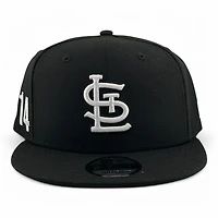 St. Louis Cardinals Black and White 314 Logo Patch Black UV New Era 9FIFTY Snapback Hat