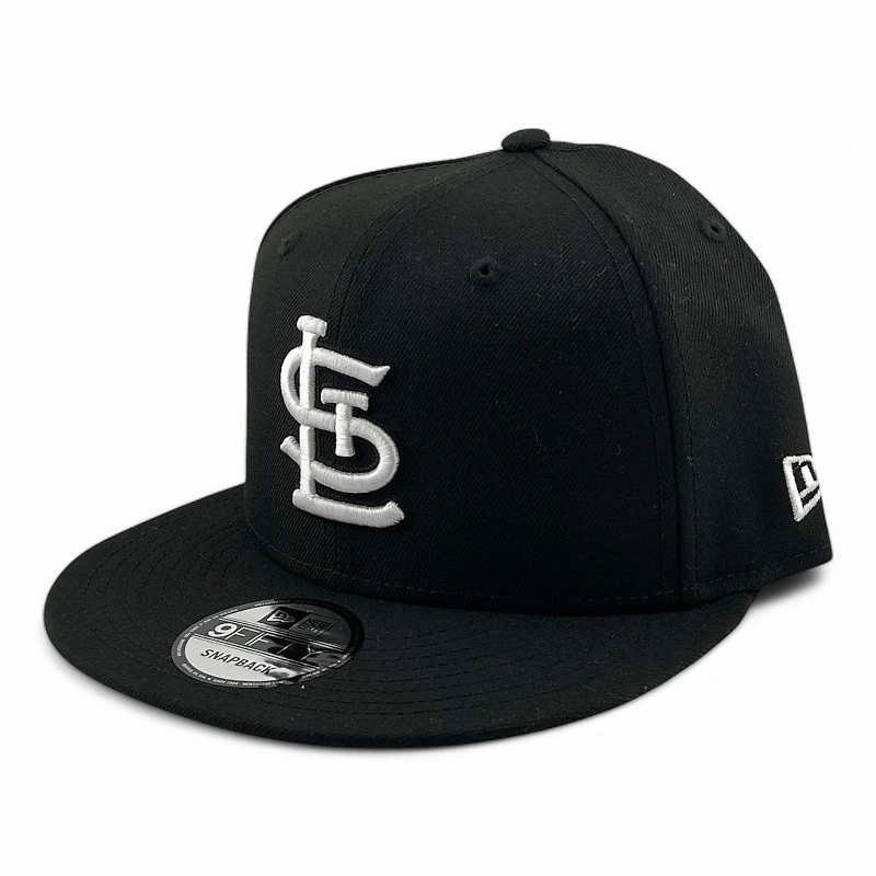 St. Louis Cardinals Black and White 314 Logo Patch Black UV New Era 9FIFTY Snapback Hat