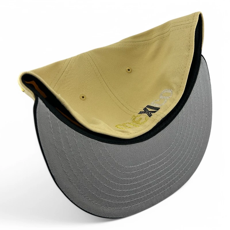 Mexico Vegas Gold and Black Flag Patch Gray UV New Era 59FIFTY Fitted Hat