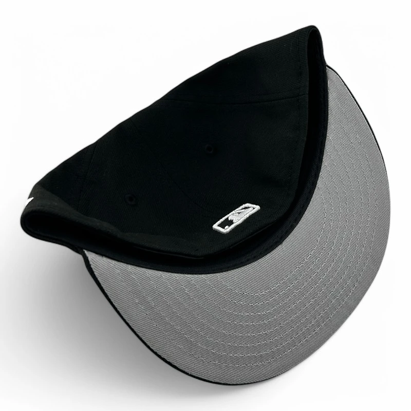 Kids New York Yankees White on Black Gray UV Era 59FIFTY Fitted Hat