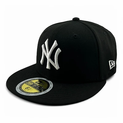 Kids New York Yankees White on Black Gray UV Era 59FIFTY Fitted Hat