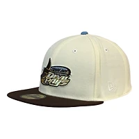 Tampa Bay Rays Chrome and Brown Tropicana Field Patch Gray UV New Era 59FIFTY Fitted Hat
