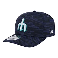 Seattle Mariners Navy Trident 2025 Clubhouse New Era 9SEVENTY Stretch Snapback Hat